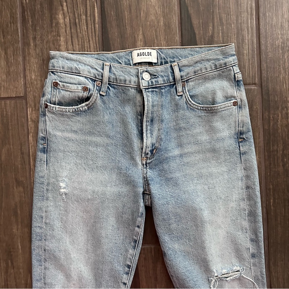 AGOLDE Sophie Distressed Ankle Jean in Shrine Sz - Picture 4 of 7